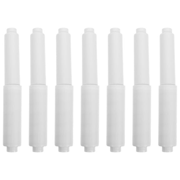 OULII Spring Loaded Toilet Paper Roller, White, Versatile Application, Smooth Surface, 7Pcs