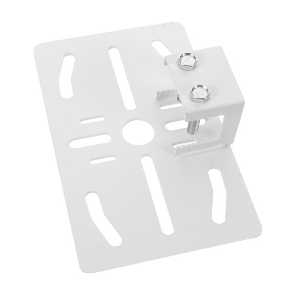 OULII White Steel Security Camera Pole Mount Bracket Compatible with Multiple Cctv Models