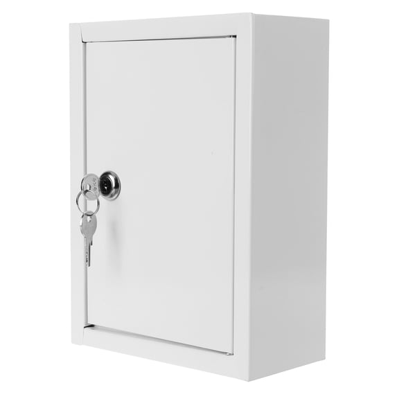 OULII White Iron Wall-Mounted Box - and Stylish Storage Solution for Kitchen or Pantry