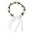 thumbnail image 1 of OULII White Floral Wedding Headband Hair Wreath Accessories for Brides, Bridesmaids, Flower Girls and Special Occasions, 1 of 7