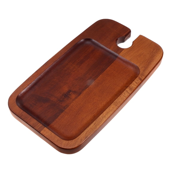 OULII Food Serving Tray Acacia Wood Serving Tray for Simple Decor 1Set