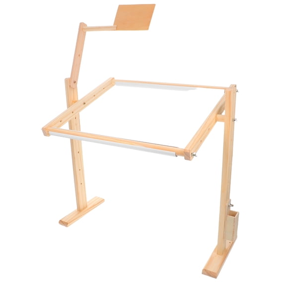 OULII Wooden Adjustable 360 Degree Rotating Stitch Hoop Frame Holder