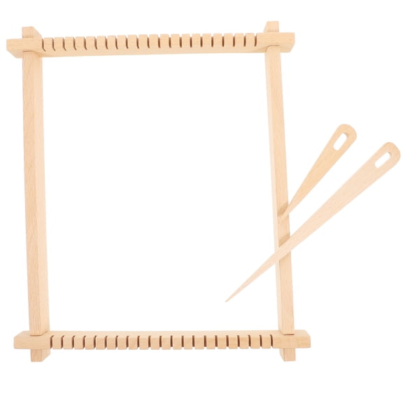 OULII Wooden Detachable Weaving Loom for Adults, Beige DIY Tapestry Frame