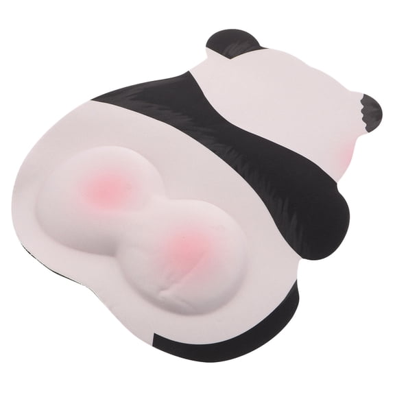 OULII Back to School Cute Panda Mouse Pad Aesthetic Milk Silk with Wrist Rest for Long Working Hours 1Pcs