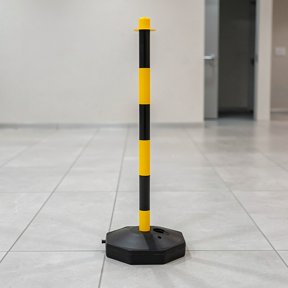 OULII Yellow Anti Collision Column for Traffic Control Stable Durable Outdoor Use