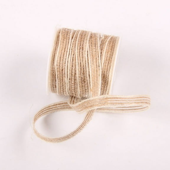 OULII Burlap Twine Roll Flexible Elastic Natural Material for Handmade Decoration Projects
