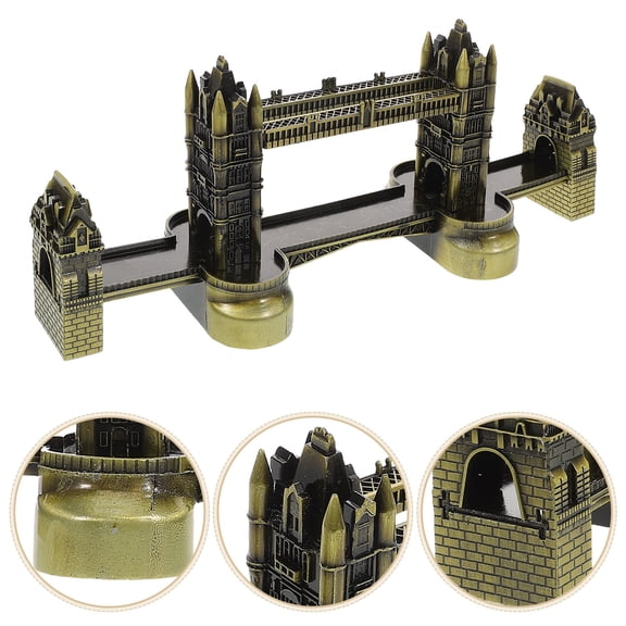 OULII metal bridge model Tower Bridge Model Zinc Alloy Office Decor Figurine For Friends 1Pack