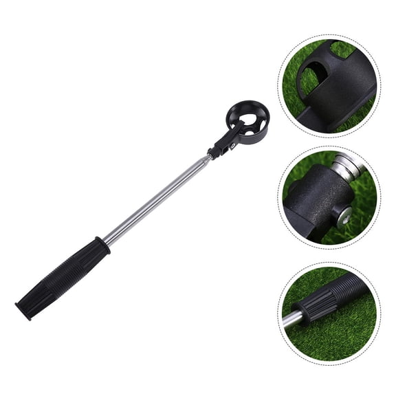 OULII Portable Telescoping Golf Retriever Grabber with 304 Stainless Steel, Black, Lightweight and Easy to Use