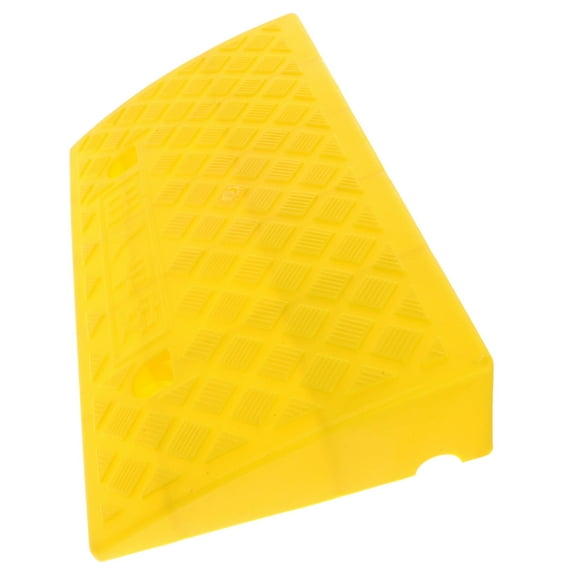 OULII Plastic Curb Ramp for Home Use Yellow Portable Anti Slip Driveway Ramp for Cars Motorcycles and Wheelchairs