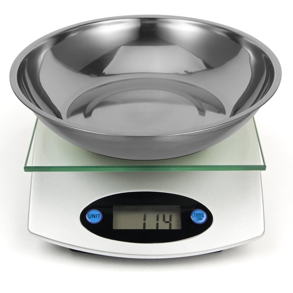 OULII Lightweight Stainless Steel Weighing Pan Tray for Digital Scale, and Easy to Clean, 1 Piece