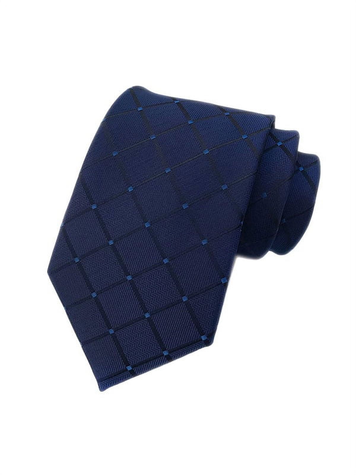 OUMY Men's 8cm Jacquard Plaid Tie Dress Business Suit Tie