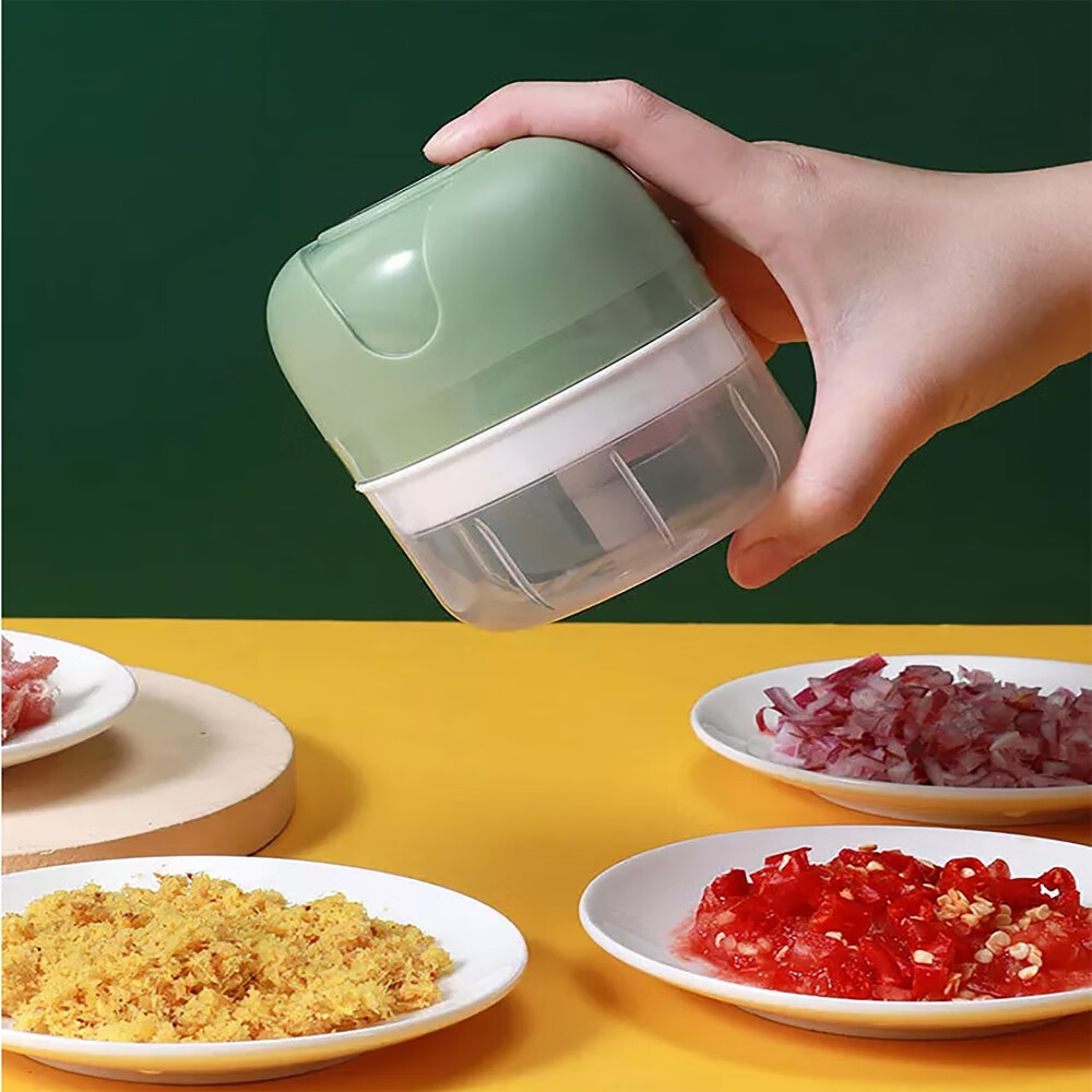 OUNAMIO Electric Garlic Chopper Set, Mini USB Portable Veggie Chopper