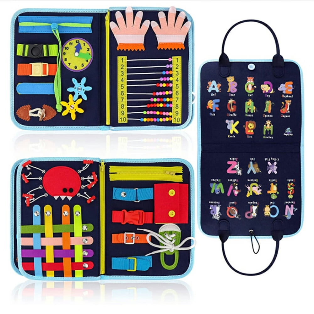 OUNAMIO Montessori Busy Board Engaging Sensory Toys for Toddlers