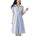 thumbnail image 1 of OUNIXUE Women's Mini Dress, Sleeveless A-Line, Polyester Size 6, 1 of 3