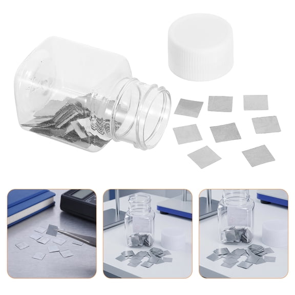 OUNONA 100pcs Zinc Sheet Plates for DIY School Lab Cells, 0.39x0.39 Inch