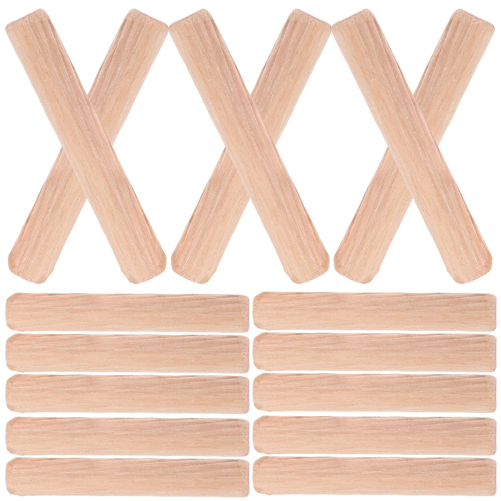 OUNONA Wood Dowel Rods 1 Bag 8x40mm Wooden Craft Sticks for Furniture Accessories and Woodworking Projects