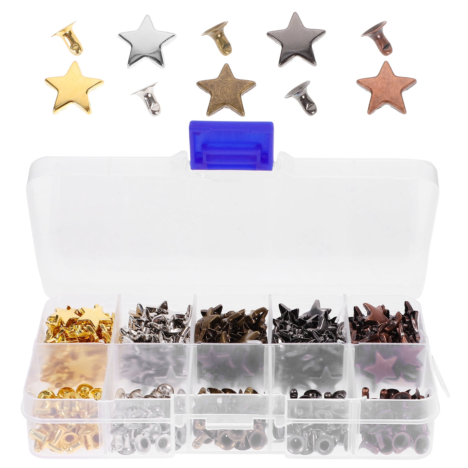 OUNONA 1 Box Star Rivets Crafts Button Metal Rivet for Shoes Bags Spike ...