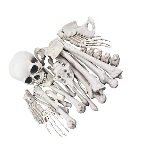 OUNONA 1Pack White Plastic Bones Decoration Durable Haunted House Ornament