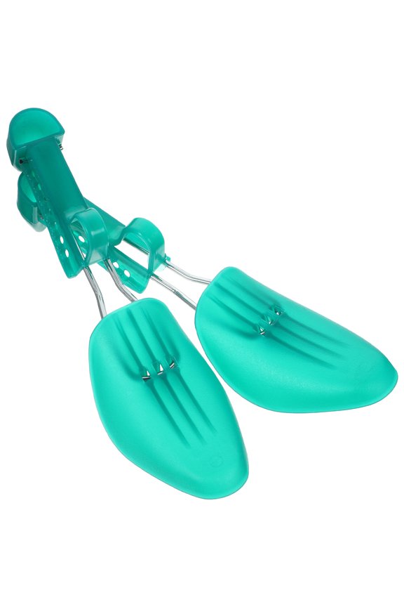 1Pair Adjustable Shoe Stretcher for Boots and Shoes with Green Plastic Material