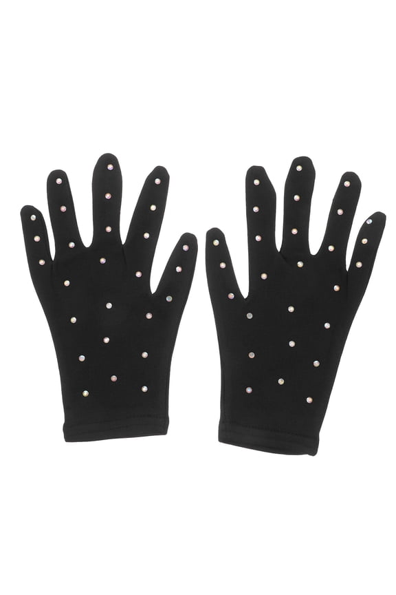 1 Pair Skating Gloves Black Enhance Ice Performance for Adult Women