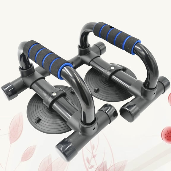 OUNONA 1 Pair H-type Multifunction Push Up Bars Grip Home with Suction Cup Gym Indoor Sports Crunches Fitness Body Building Non Loss Weight (Blue)