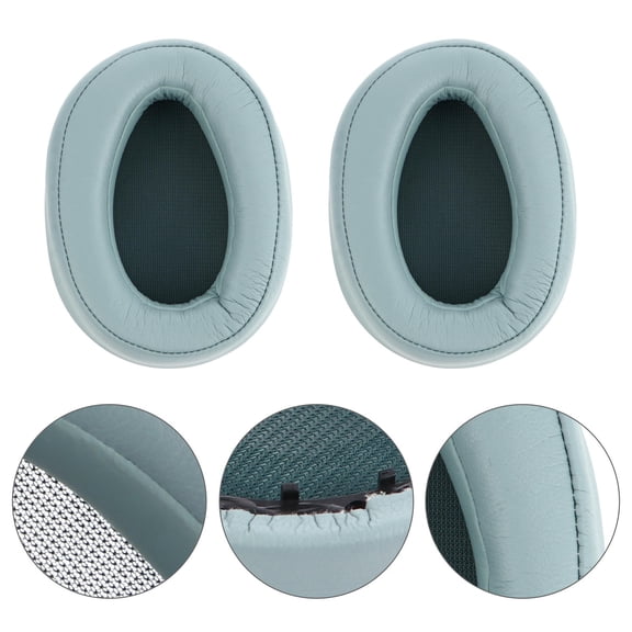 OUNONA 1 Pair Green Faux Round Headset Cushions Replacement Ear Pads for Headphones Daily Use Comfort