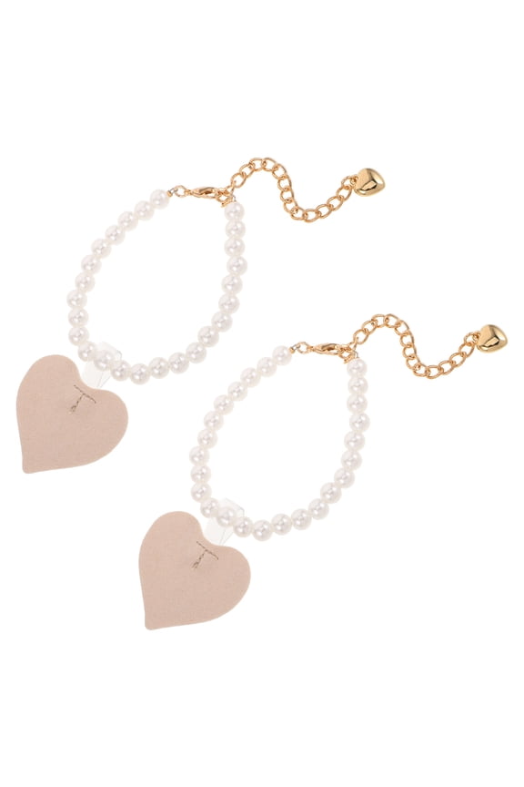 1 Pair High Heels Chain Shoe Charms Women In Golden Metal With Adjustable Buckle For Evening Gowns