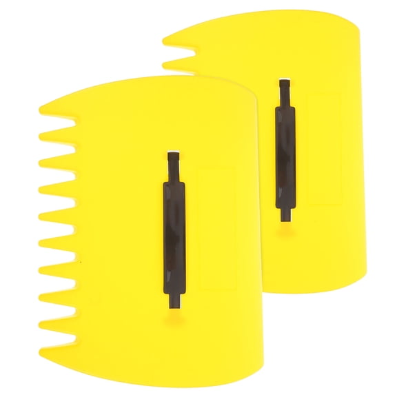 FOLOYORI Leaf Collector Tool Plastic Rake Yellow 2Pcs Garden Cleanup Outdoor Lawn Care