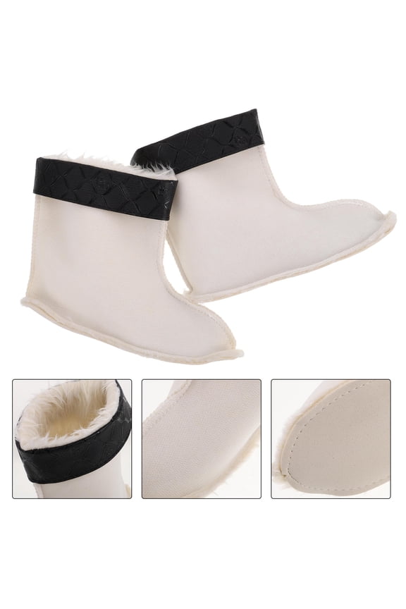 1 Pair Of Men Thick Winter Boot Detachable Liners Insulated Comfortable Rain Boot Socks Warm Liner For Cold And Rainy Days