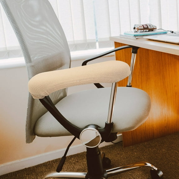 Tineasur Khaki Armrest Covers for Office and Computer Chairs Easy to Install 1Pair