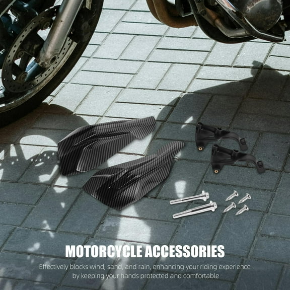 OUNONA 1 Pair Universal Motorcycle Handguards for Dirt Bikes Windproof Handlebar Protection for Off Road Riding Plastic Hand Guards Black