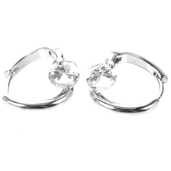 OUNONA 1 Pair Hoop Earrings Women's Hoop Earrings White Shining