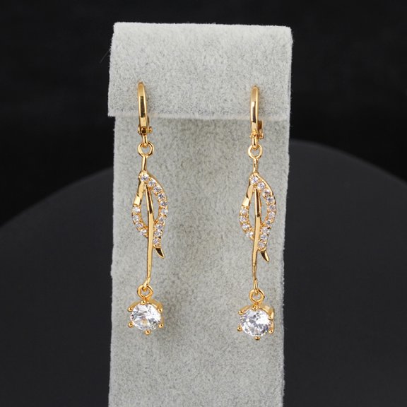 OUNONA 1 Pair Zirconia Earrings Alloy Studs Jewelry for Women Everyday Wear