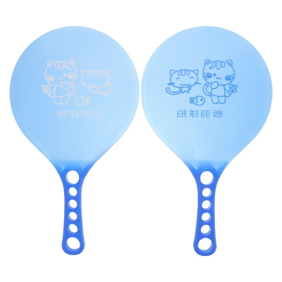 OUNONA 1 Pair of Plastic Badminton Paddles Durable Outdoor Game Rackets for Teens