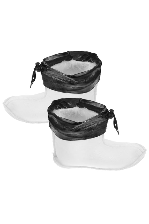 1 Pair of Warm Boot Socks for Women White Cloth for Work