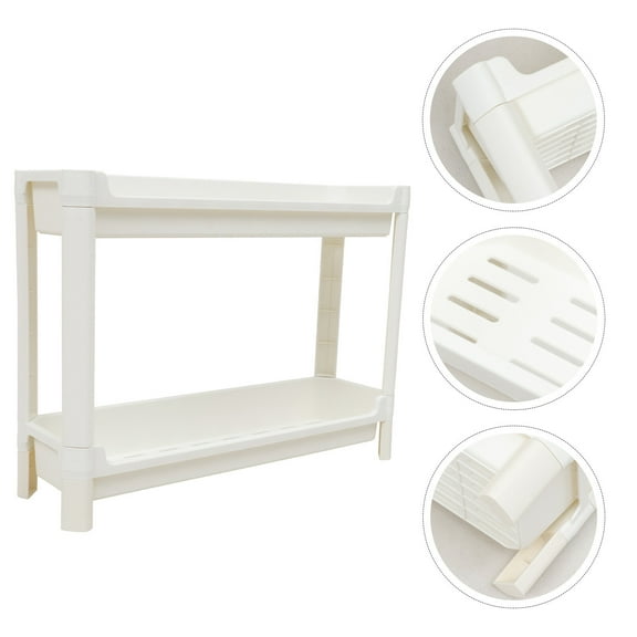 OUNONA 1 Pc Multifunctional Storage Rack Plastic Bathroom Living Room Storage Shelf