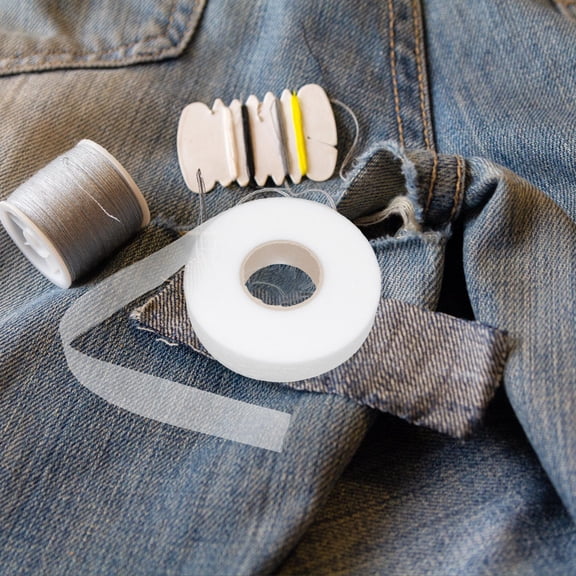 CATIEBYE Iron On Hemming Tape For DIY Projects White 1 Roll