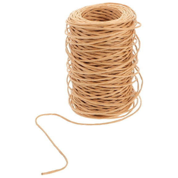OUNONA 1 Roll Jute Paper Rope for Lampshades, Packing Twine, Garlands, Crafts, and Woven Lamp Shade Projects