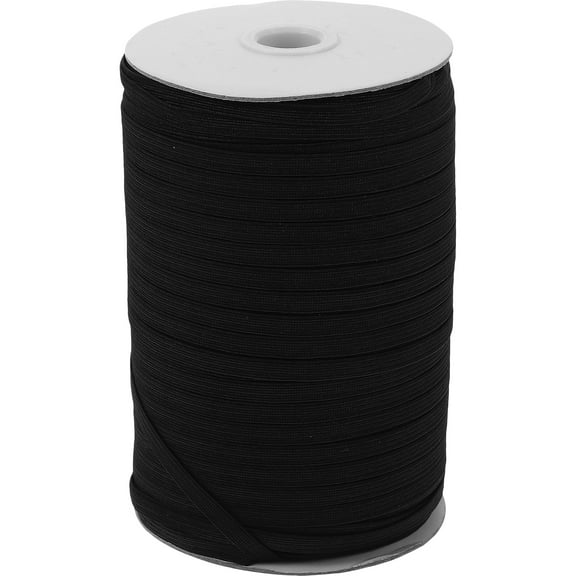 OUNONA  Braided Elastic Band, Black, Ideal for Sewing and Crafting Projects