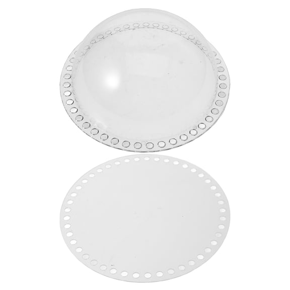 NUOLUX 1Set Acrylic Bag Cover with Transparent Dome for DIY Crochet and Knitting Bag Making