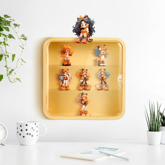 OUNONA Action Figure Display Shelf Display Case Plastic Protection from Dirt and Damage for Action Figures 1 Set