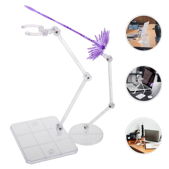 OUNONA Action Figure Stand Set with Plastic Model Display Holder, Compatible with Gundam and Other Model Figures, 1 Set Accessories