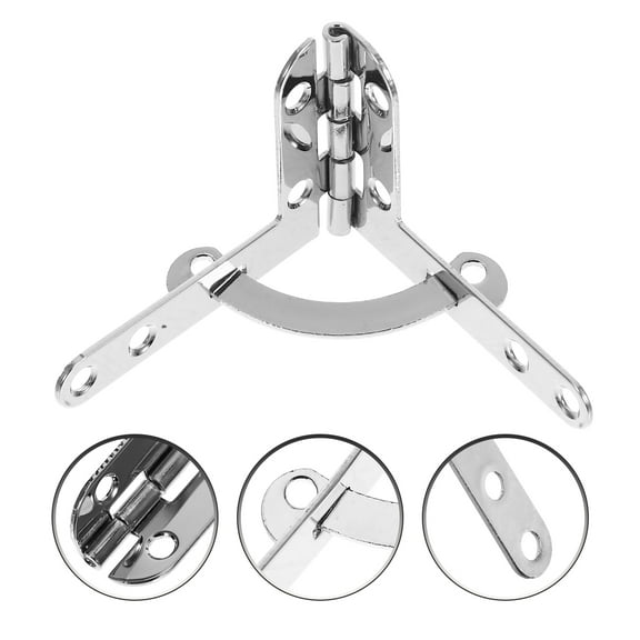FOLOYORI Hidden Hinges for Wooden Box Silver Alloy 1 Set