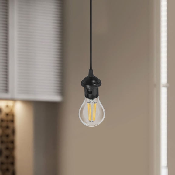 OUNONA 1 Set Ceiling Light Fitting Black ABS Versatile Application Lamp Cord