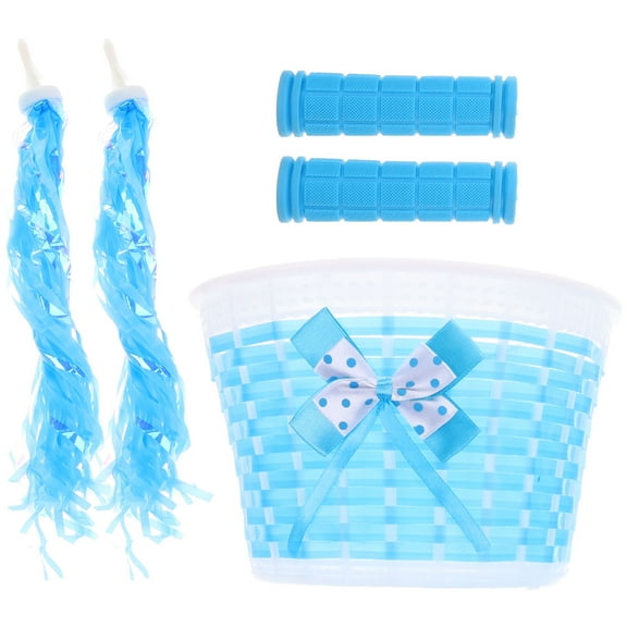OUNONA 1 Set Of Children Bike Streamers Decorative Bike Basket Tassels Handlebar Grip Cover Set Kids Bike Basket Ribbons Bike Basket Handlebar Streamers Decors