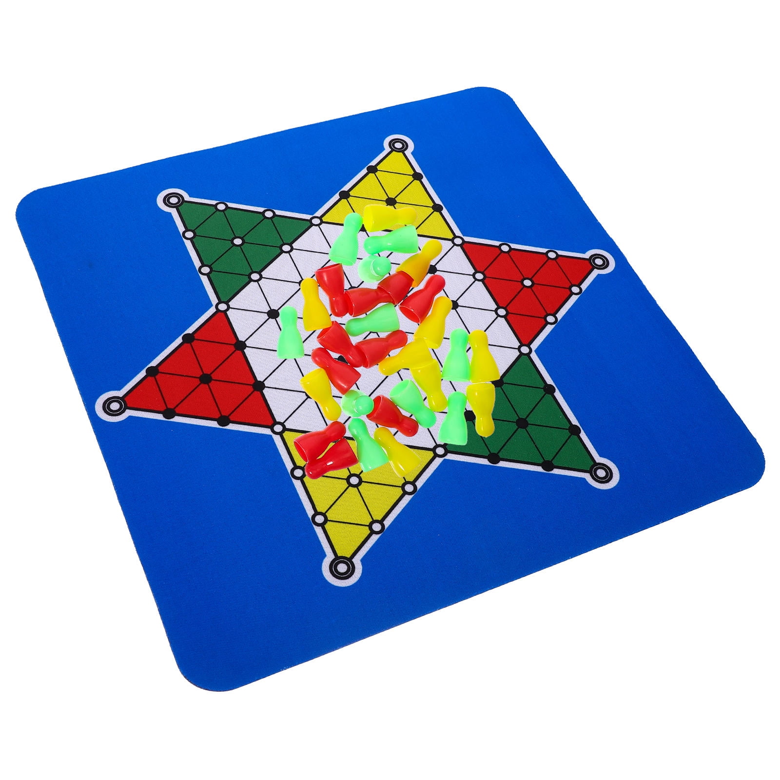 OUNONA 1 Set Chinese Checker Chessboard Folding Chessboard Board Game Chess Mat Supply