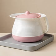 Homoyoyo Portable Plastic Hospital Chamber Pot with Cover - and Easy to Clean Urinal for Home and Use