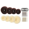 thumbnail image 1 of OUNONA 1 Set Donut Hair Bun Makers U-shaped Pins Hair Ties Women Girls Hair Styling Supplies, 1 of 8