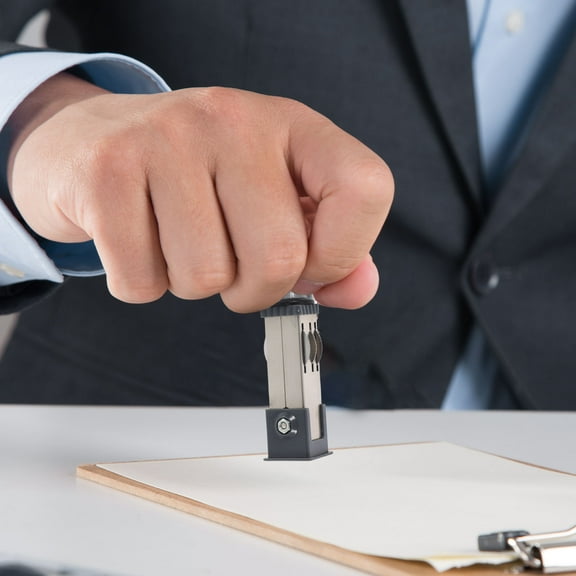 FOLOYORI Time Stamp Metal Multi 1 Home Use 4.4x0.9x0.9in