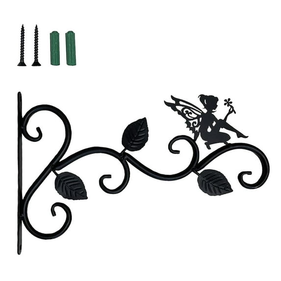 OUNONA planter pot hanging flower pot Iron Hook Black Plant Hanger Living Room 1 Set